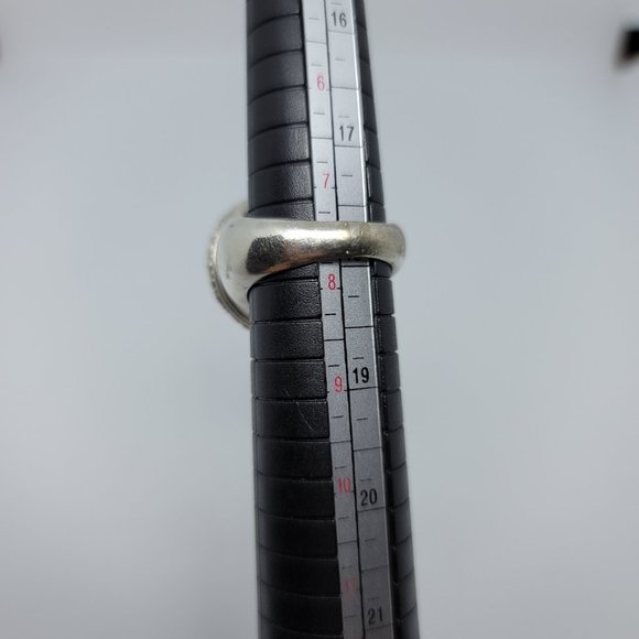 Sterling & 18K Pebbled Ring - Picture 6 of 7